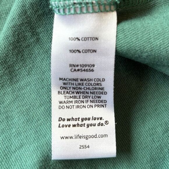 Life is Good Relaxed Fit Tunic Leaf Embroidered Long Sleeve Womens Large Green - Picture 9 of 11